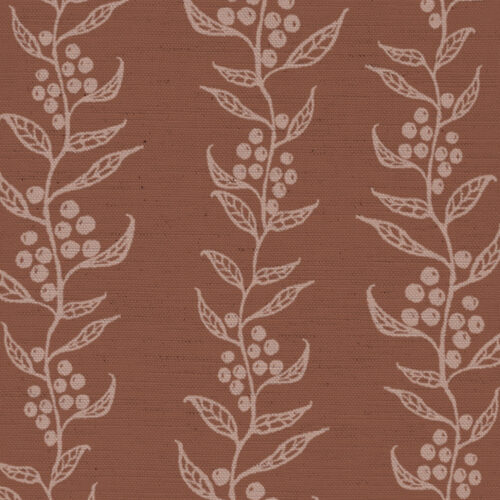 Winter Berries Fabric in Nutmeg by Lucy Wagtail Interiors