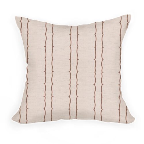 Beatrix Stripe Cushion in Nutmeg 45cm