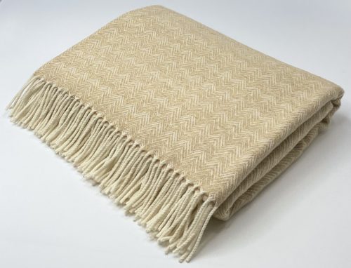 Lunan Throw Blanket in Dune by The Isle Mill