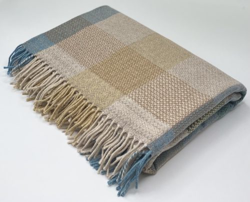 Patchwork Throw Blanket in Haylloft by The Isle Mill